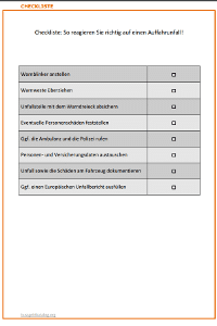 Auffahrunfall: Dank Checkliste richtig reagieren