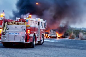 Verhalten bei einem Feuerwehreinsatz