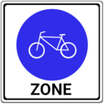 Beginn einer Fahrradzone