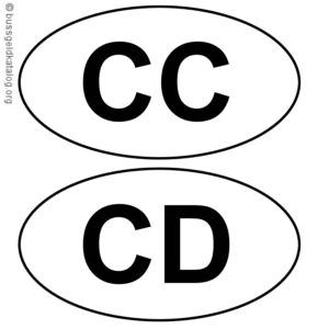 Bei Diplomatenkennzeichen werden CD- und CC-Zusatzschild verwendet.
