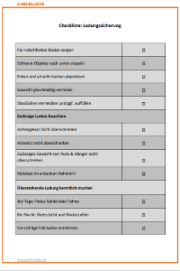 Download: Checkliste zur Ladungssicherung