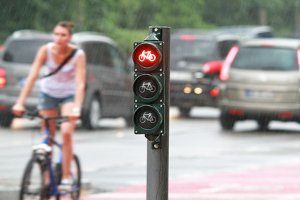 Wer mit dem Fahrrad an einem Critical-Mass-Event teilnimmt, muss die Verkehrsregeln beachten.