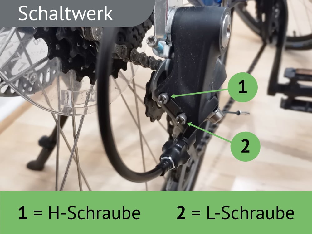 Fahrradschaltung einstellen: So finden Sie die L- und H-Schraube an Ihrem Schaltwerk!