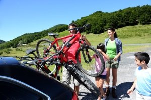 Ein Fahrradträger muss in Dänemark nicht durch eine Warntafel gekennzeichnet werden.