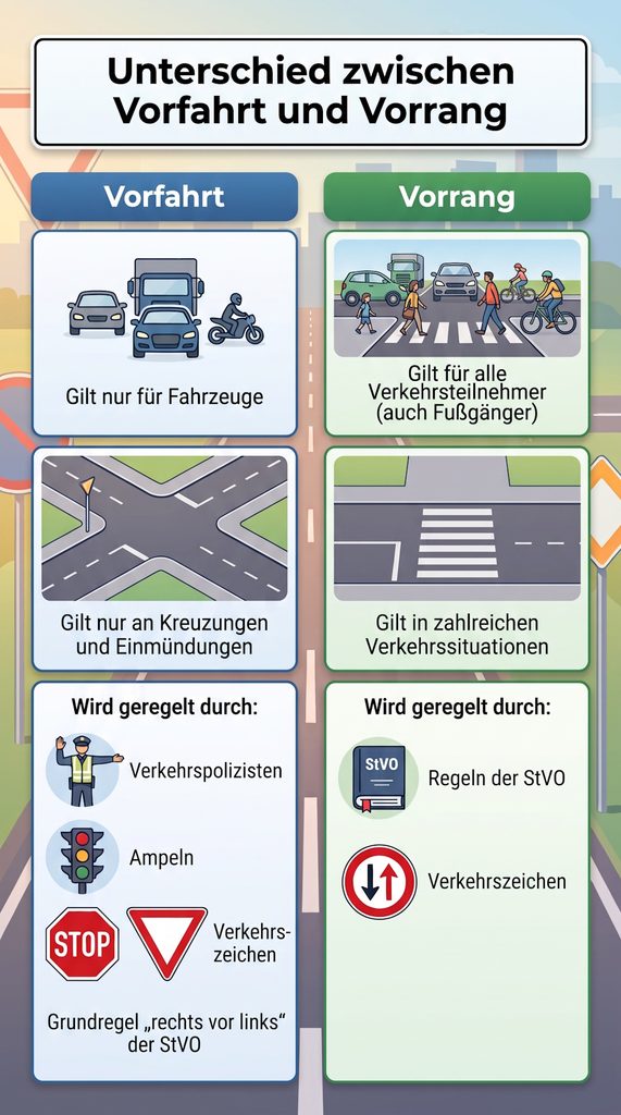 Grafik Vorfahrt Vorrang