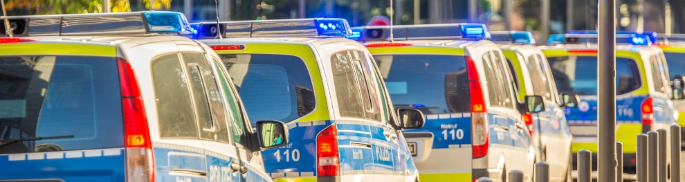 Polizei Tatütata Blaulicht Polizeiauto' Sticker