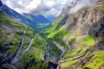 Auf Bergstraßen wie den Trollstigen ist selbst die offizielle Höchstgeschwindigkeit von Norwegen kaum zu fahren.