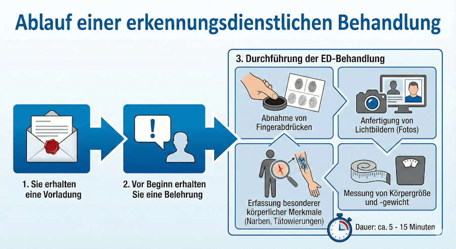 Wie läuft eine erkennungsdienstliche Behandlung ab?