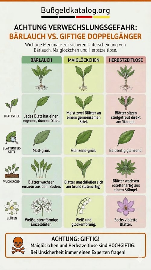 Unterschied erklärt: Bärlauch, Maiglöckchen und Herbstzeitlose erkennen!