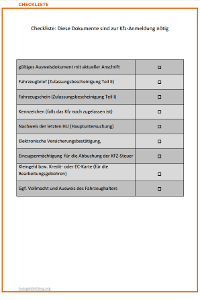 Problemlose Kfz-Anmeldung dank Checkliste!