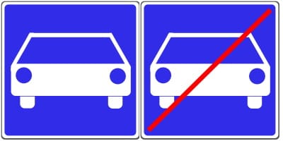 Sie erkennen den Anfang einer Kraftfahrstraße am Schild 331.1. Das Zeichen 331.2 markiert deren Ende.