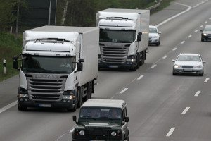 Es handelt sich um eine LKW-Maut in Lettland.