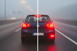 Die Nebelschlussleuchte, der Nebelscheinwerfer und die Schlussleuchte unterscheiden sich alle voneinander.