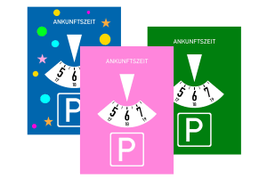 Eine pinke Parkscheibe ist ebenso verboten wie eine grüne oder bunte Parkscheibe.