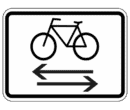 Zusatzzeichen: Auf Radverkehr achten