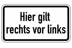 Gilt nur dann rechts vor links, wenn ein Schild hierauf hinweist? Nein, stattdessen ist die Vorfahrtsregel allgemeiner Grundsatz. 