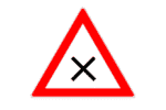 Das Rechts-vor-links-Straßenschild steht häufig vor gefährlichen Kreuzungen und Einmündungen.