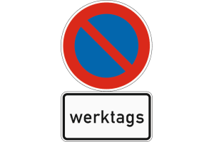 Verkehrszeichen 1000-23 StVO, Umleitungsbeschilderung Viertelkreis