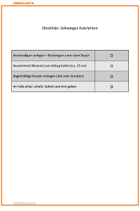 Schwanger Autofahren: Checkliste