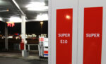 Zapfsäule für Super an der Tankstelle