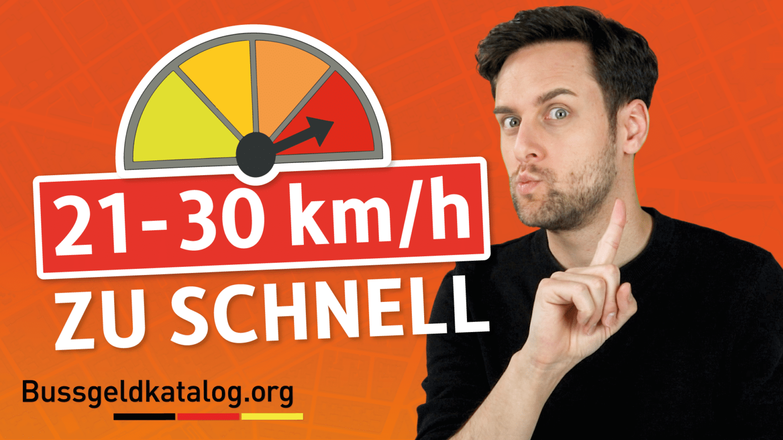 21 bis 30 km/h zu schnell gefahren - Bußgeldkatalog 2025