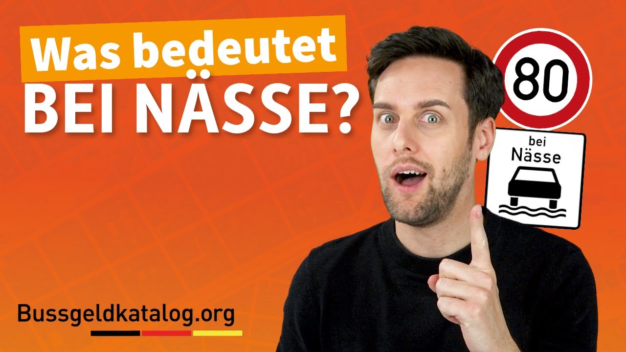 Verkehrszeichen "bei Nässe"