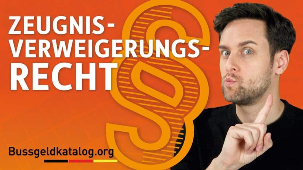 Wann ist es möglich, vom Zeugnisverweigerungsrecht Gebrauch zu machen?