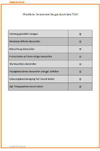 TÜV-Checkliste