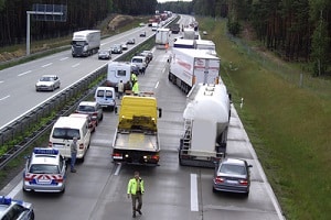 Auch auf dem Autobahnring kann es zu einem Verkehrsunfall in Frankfurt kommen.