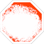 Verschneite Verkehrsschilder: Stopp-Schild
