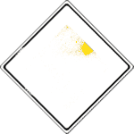 Verschneite Verkehrsschilder: Vorfahrtstraße