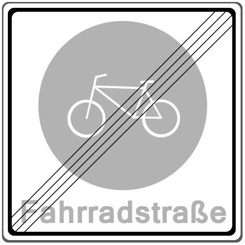 Zeichen 244.2: Ende einer Fahrradstraße