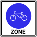VZ 244.3: Beginn einer Fahrradzone