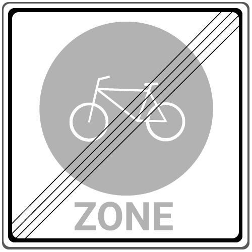 Zeichen 244.4: Ende einer Fahrradzone