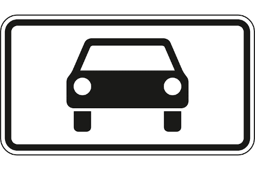 Zeichen 1010-50: Kraftwagen und sonstige mehrspurige Fahrzeuge