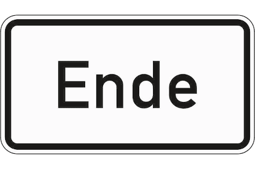 Zeichen 1012-31: Ende